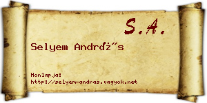 Selyem András névjegykártya