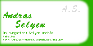 andras selyem business card
